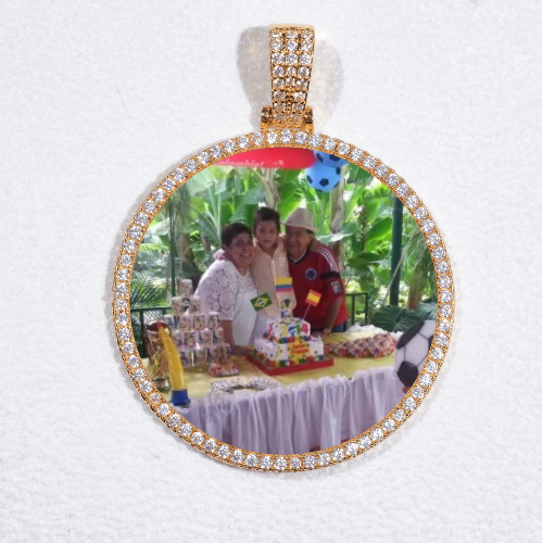 MEDIUM 3D CIRCLE CUSTOM PICTURE PENDANT
