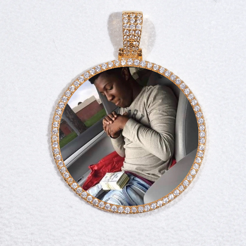MEDIUM 3D CIRCLE CUSTOM PICTURE PENDANT