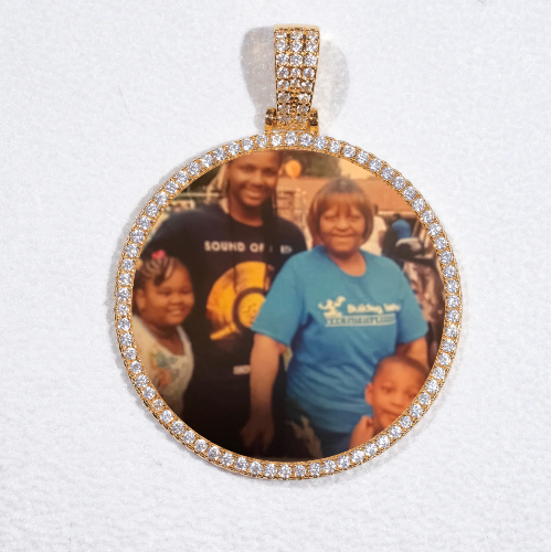 MEDIUM 3D CIRCLE CUSTOM PICTURE PENDANT