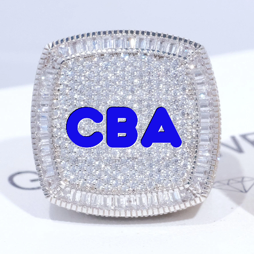 CUSTOM LETTER 3D ICED RING