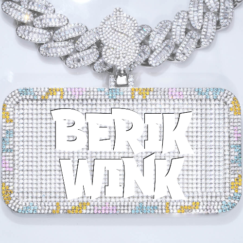 CUSTOM LETTER NECKLACE 3D COLORFUL SQUARE