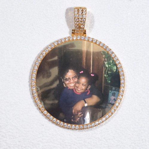 MEDIUM 3D CIRCLE CUSTOM PICTURE PENDANT