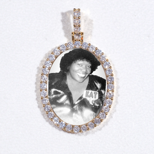 3D Oval Custom Picture Pendant