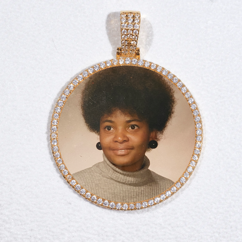 MEDIUM 3D CIRCLE CUSTOM PICTURE PENDANT