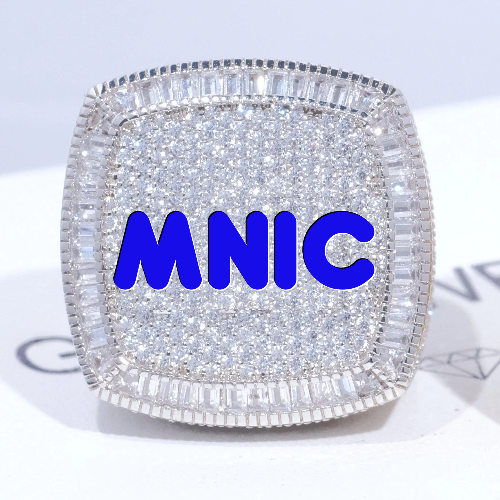CUSTOM LETTER 3D ICED RING