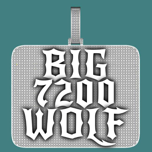 CUSTOM LETTER NECKLACE 3D BIG SQUARE