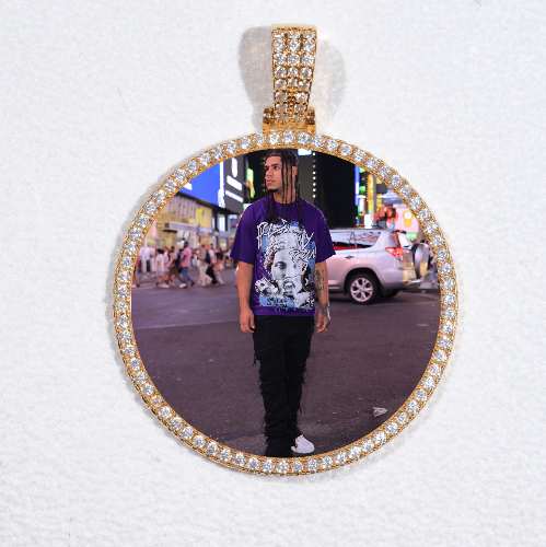 MEDIUM 3D CIRCLE CUSTOM PICTURE PENDANT