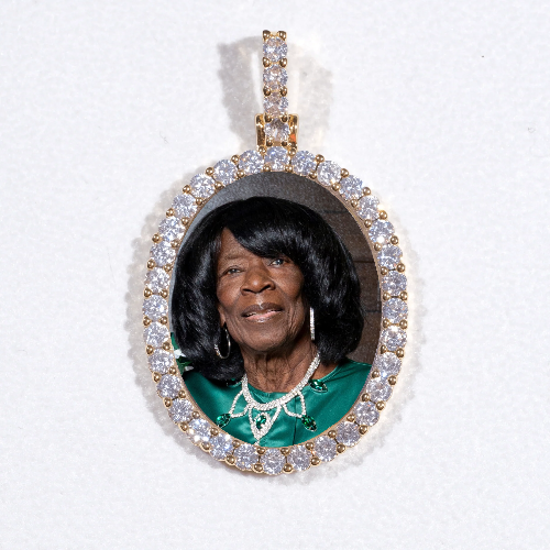 3D Oval Custom Picture Pendant