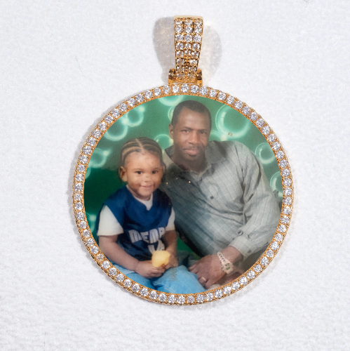 MEDIUM 3D CIRCLE CUSTOM PICTURE PENDANT