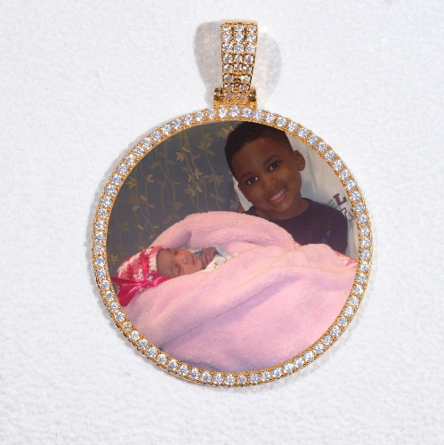 MEDIUM 3D CIRCLE CUSTOM PICTURE PENDANT