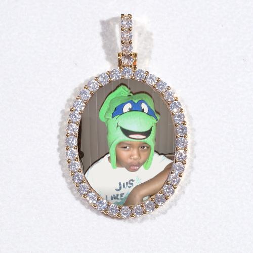 3D Oval Custom Picture Pendant
