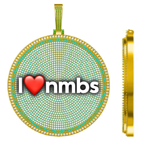 CUSTOM LETTER NECKLACE 3D BIG DISC