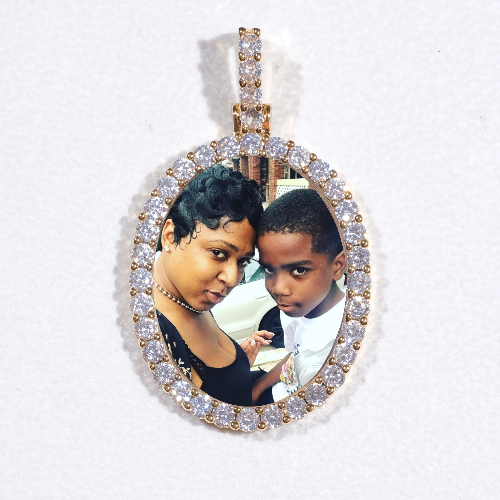 3D Oval Custom Picture Pendant