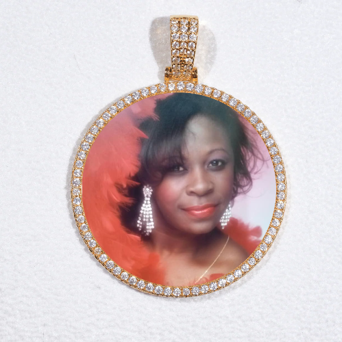 MEDIUM 3D CIRCLE CUSTOM PICTURE PENDANT