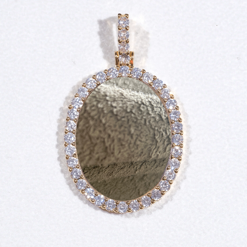 3D Oval Custom Picture Pendant