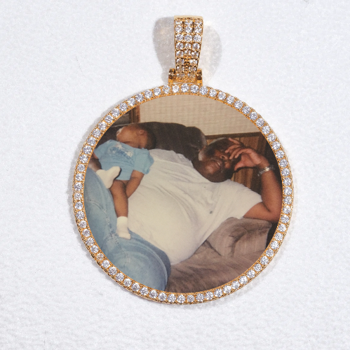 MEDIUM 3D CIRCLE CUSTOM PICTURE PENDANT