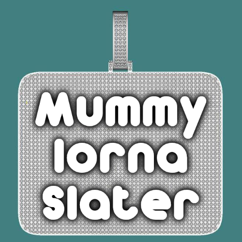 CUSTOM LETTER NECKLACE 3D BIG SQUARE