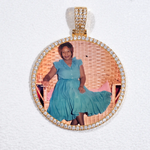 MEDIUM 3D CIRCLE CUSTOM PICTURE PENDANT