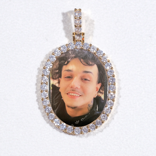 3D Oval Custom Picture Pendant