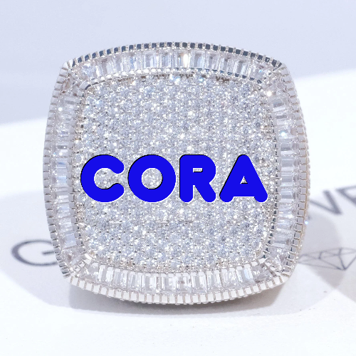 CUSTOM LETTER 3D ICED RING