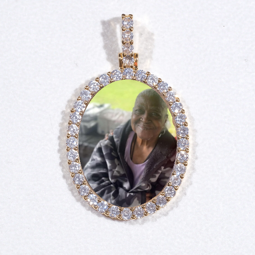 3D Oval Custom Picture Pendant