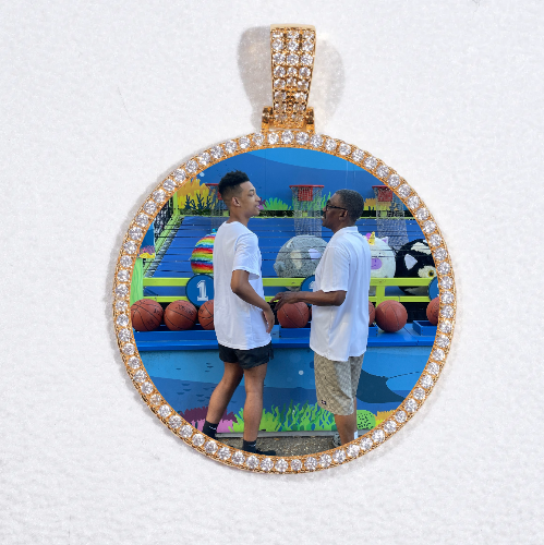 MEDIUM 3D CIRCLE CUSTOM PICTURE PENDANT