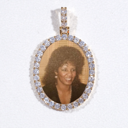 3D Oval Custom Picture Pendant