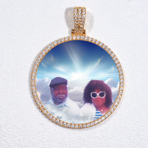MEDIUM 3D CIRCLE CUSTOM PICTURE PENDANT