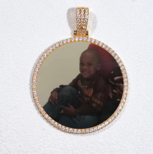 MEDIUM 3D CIRCLE CUSTOM PICTURE PENDANT