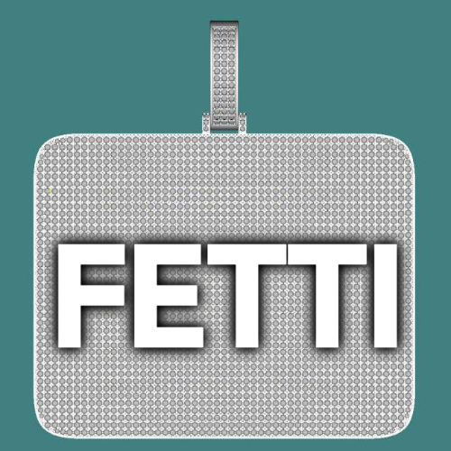 CUSTOM LETTER NECKLACE 3D BIG SQUARE
