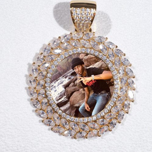 Large 3D Wheat Ear Custom Picture Pendant
