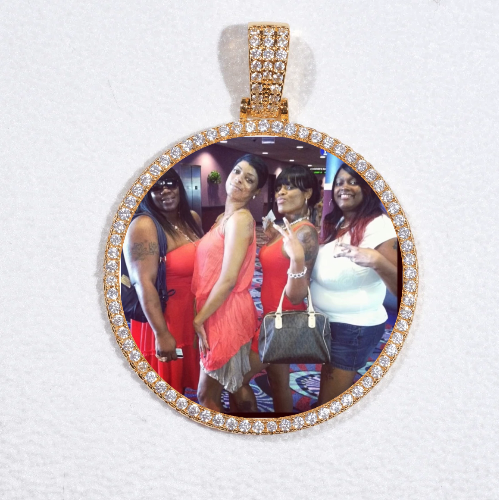 MEDIUM 3D CIRCLE CUSTOM PICTURE PENDANT