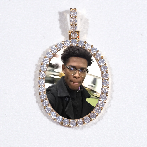 3D Oval Custom Picture Pendant