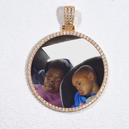 MEDIUM 3D CIRCLE CUSTOM PICTURE PENDANT