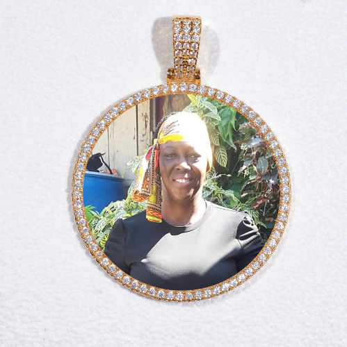 MEDIUM 3D CIRCLE CUSTOM PICTURE PENDANT