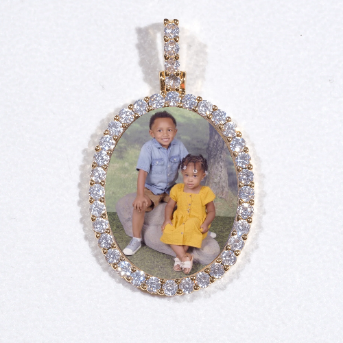 3D Oval Custom Picture Pendant