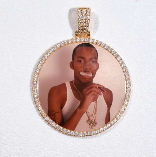 MEDIUM 3D CIRCLE CUSTOM PICTURE PENDANT