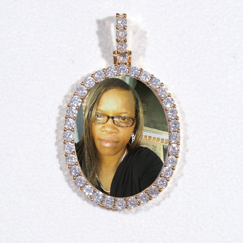 3D Oval Custom Picture Pendant