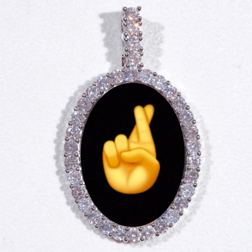 Large 3D Oval Custom Picture Pendant