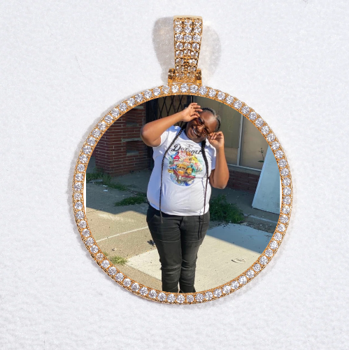 MEDIUM 3D CIRCLE CUSTOM PICTURE PENDANT