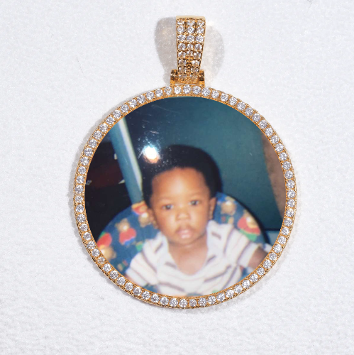 MEDIUM 3D CIRCLE CUSTOM PICTURE PENDANT