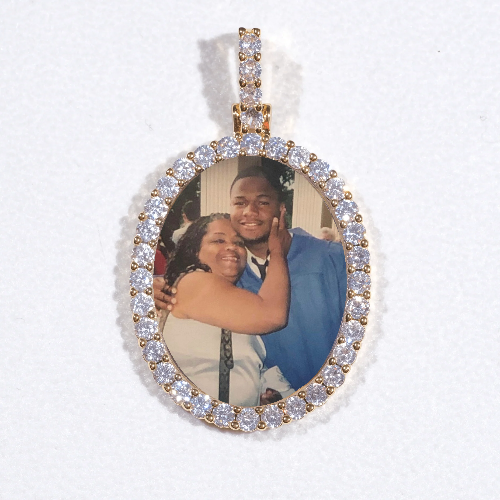 3D Oval Custom Picture Pendant