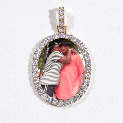 3D Oval Custom Picture Pendant