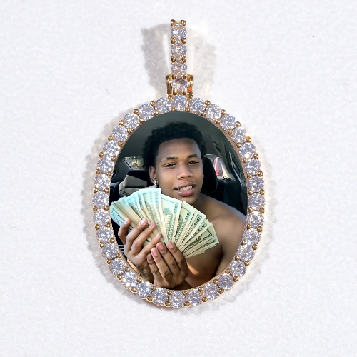 3D Oval Custom Picture Pendant