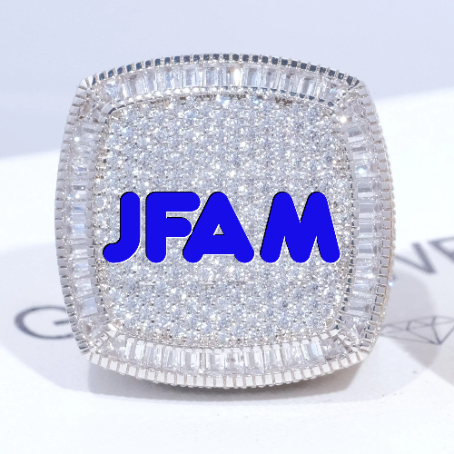 CUSTOM LETTER 3D ICED RING
