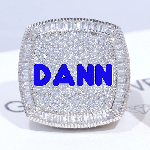 CUSTOM LETTER 3D ICED RING