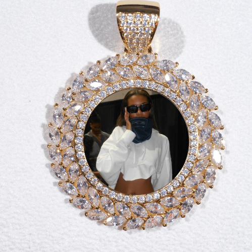 Large 3D Wheat Ear Custom Picture Pendant
