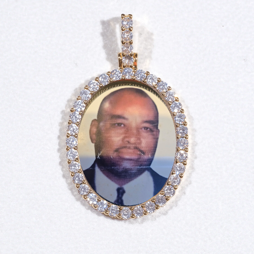 3D Oval Custom Picture Pendant