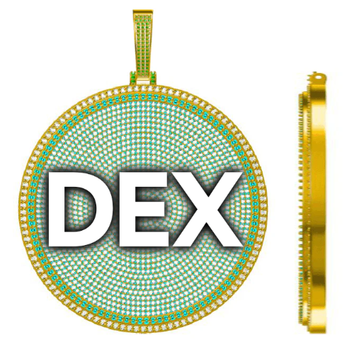 CUSTOM LETTER NECKLACE 3D BIG DISC