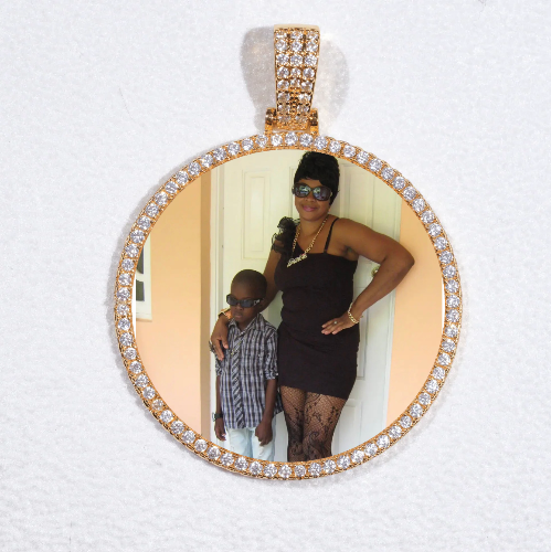 MEDIUM 3D CIRCLE CUSTOM PICTURE PENDANT